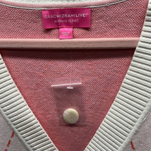 1X ARGYLE CARDIGAN Isaac Argyle Jacquard Cardigan PURPLE ICE - Picture 2 of 9